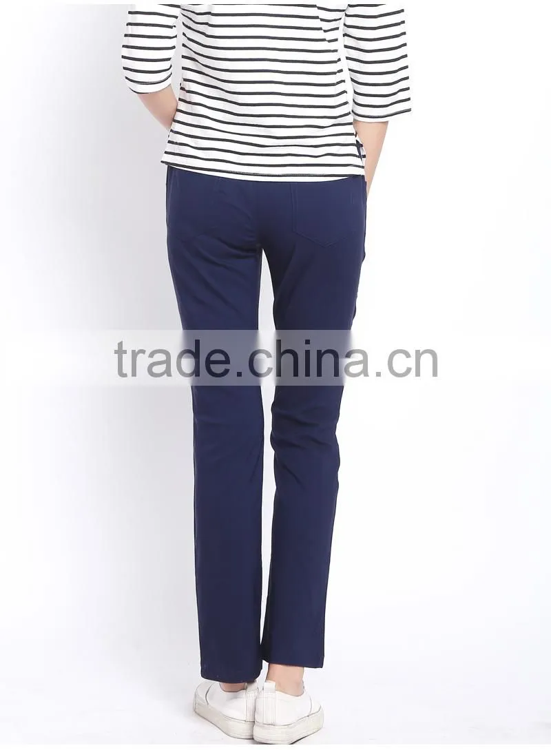 Plus Size Stretch Maternity Clothes Belly Band Trousers Straight Cut Pregnant Pants Maternity Pants