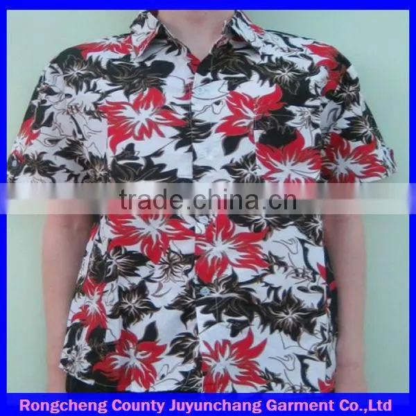 Latest design floral shirts for men on alibaba