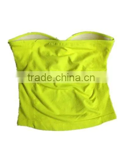 seamless Strapless Crop Pad Bustier Bra Corset Bralet Top