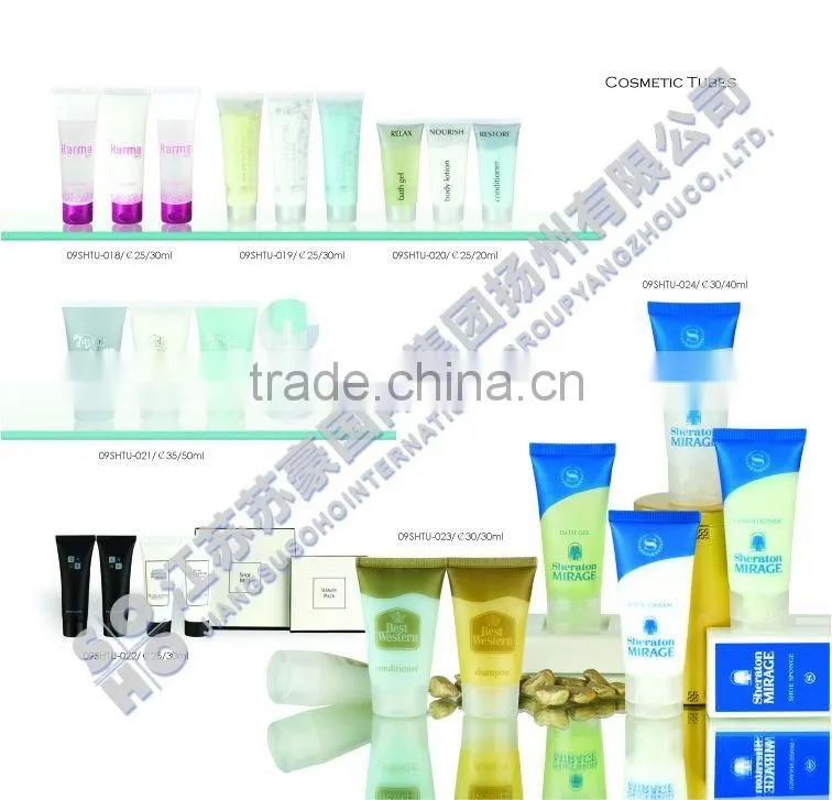 Hotel Cosmetic Tubes shampoo body lotion