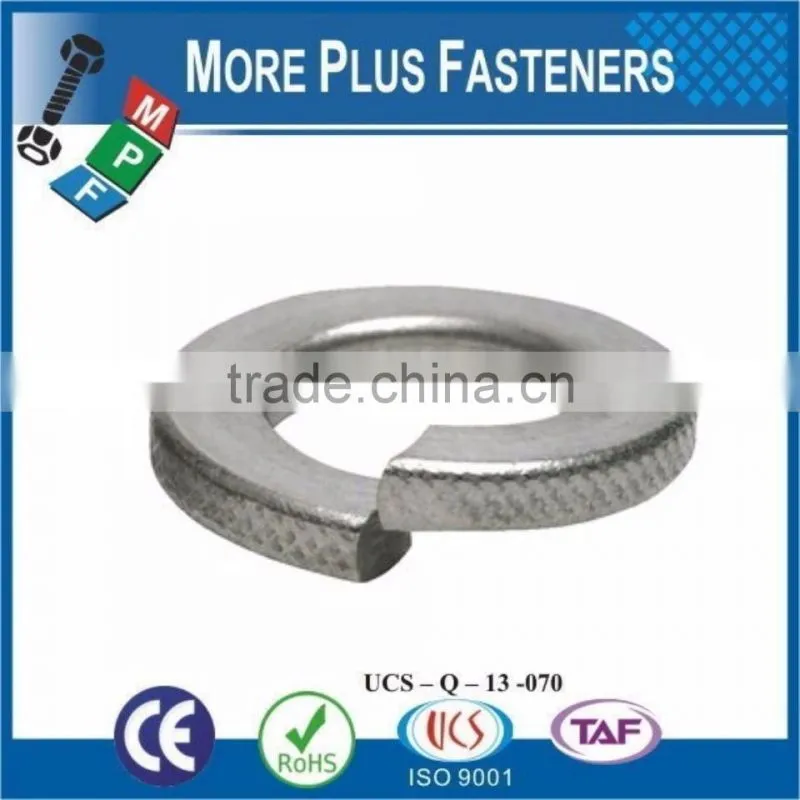 Made in Taiwan Bright Blue Zinc Stainless Steel Spring Standard Medium Split Lock Washer