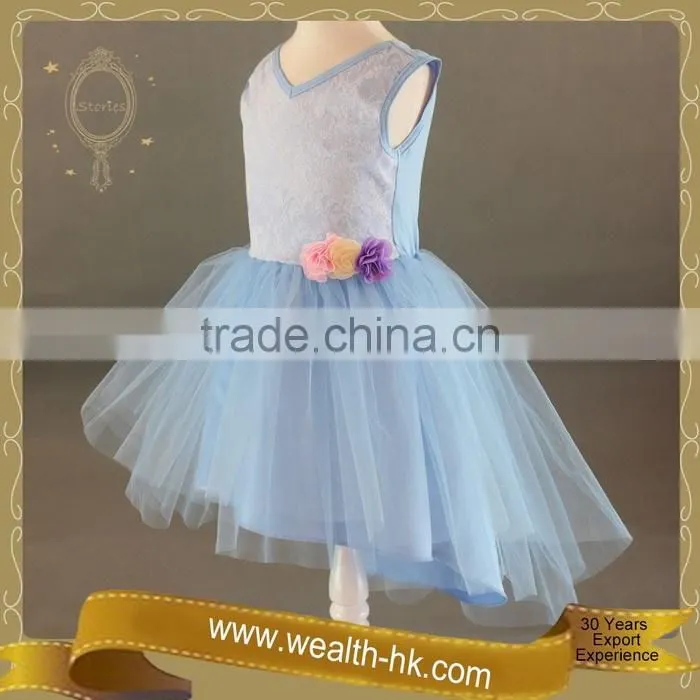 Layer Tulle Short Front and Long Back Flower Girl Dresses