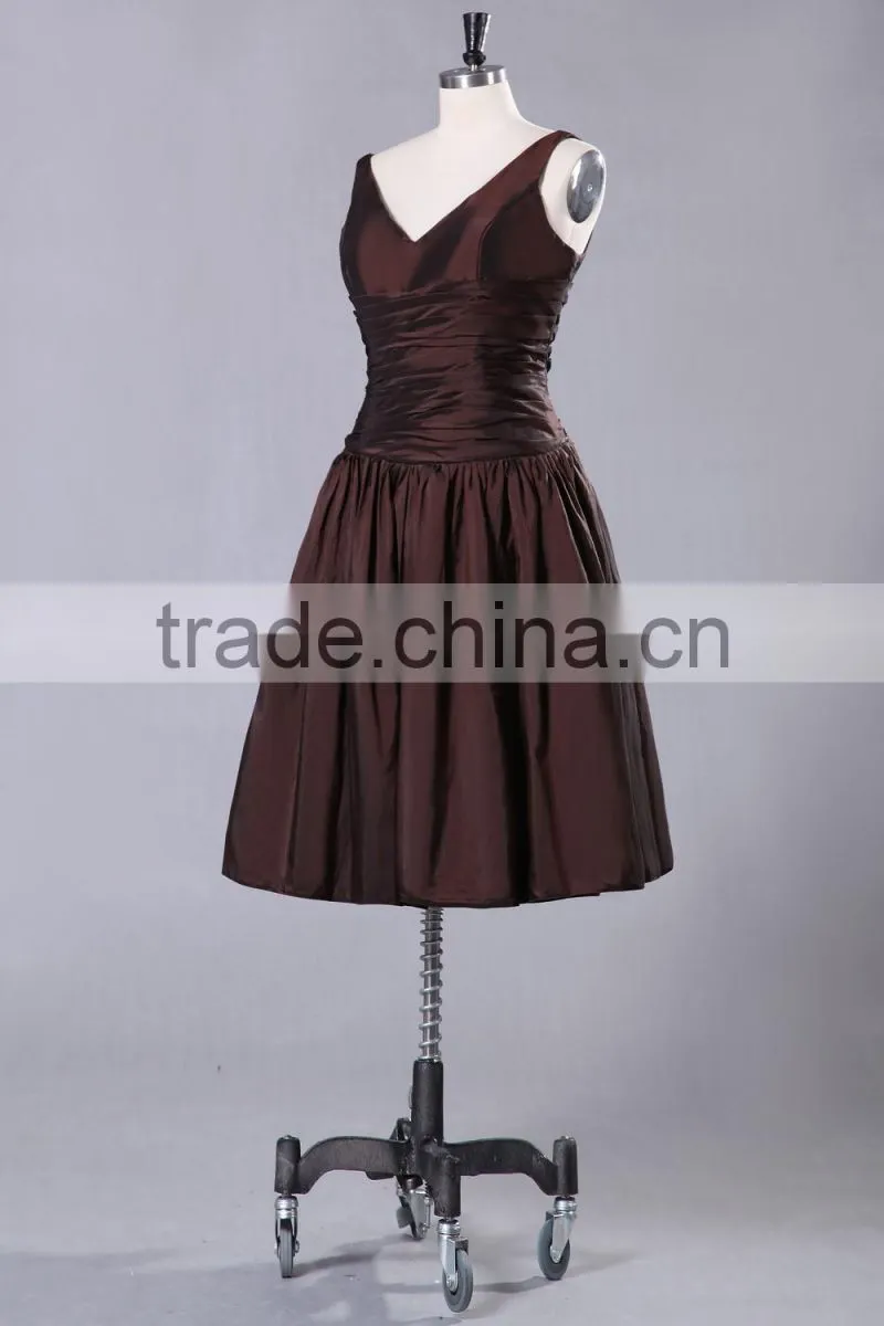 2017 simple style cap sleeves red prom gown ED134