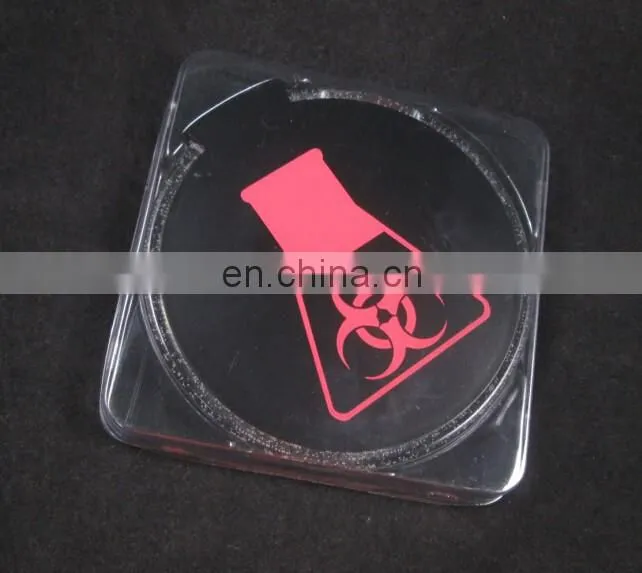 ABS super thin 100*10mm good quality led bottle coaster bar coater led flashing coaster
