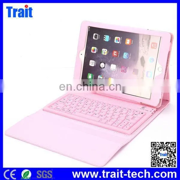 High Quality Fashion Silicone Bluetooth Keyboard Leather Flip Case for iPad Air2,Bluetooth Keyboard Case