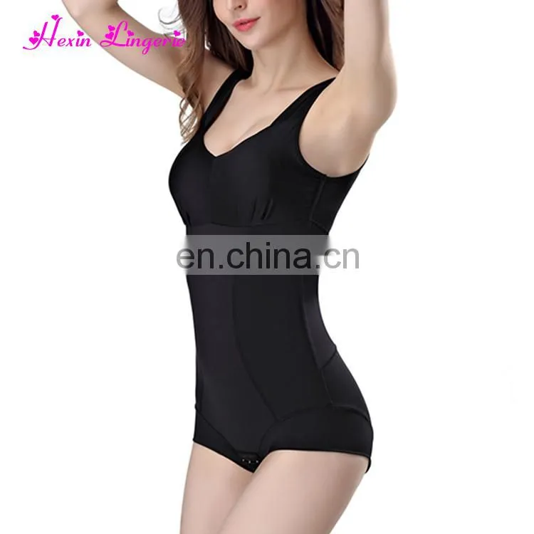 Black Wide Shoulder Straps Shapewear Bodysuit