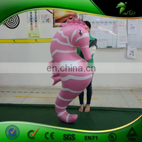 Animal Shape Inflatable LED Balloon Flying Sea Horse Inflatabel Light Balloon For Parade