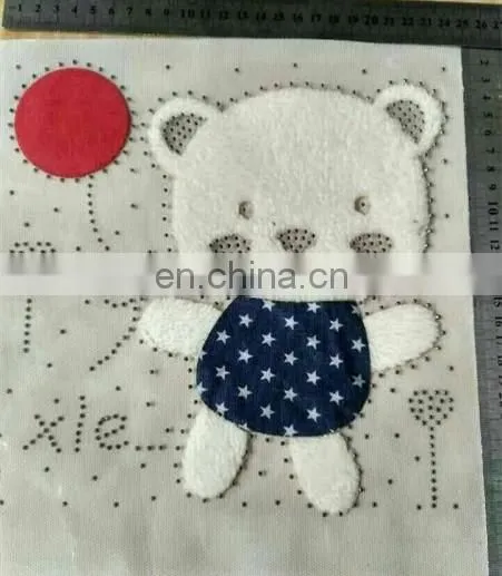 New Design Umbrella Hot Fix Motif Chenille Rhinestone Decorative Embroidered Patches