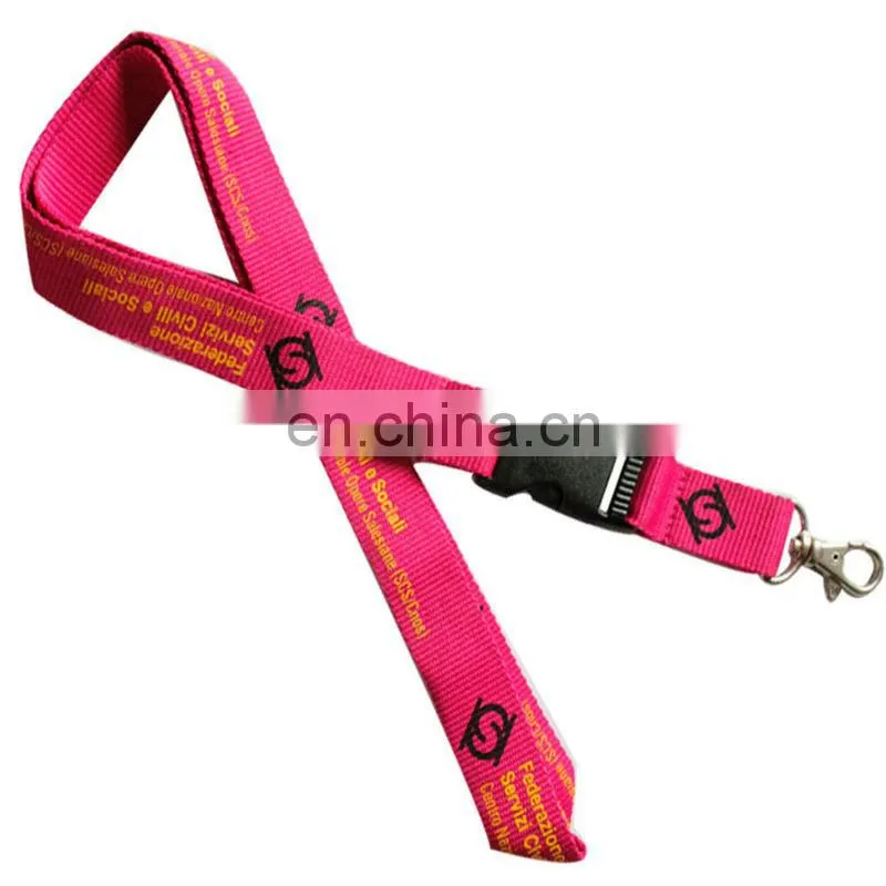 2013 Free customized woven imprint lanyards