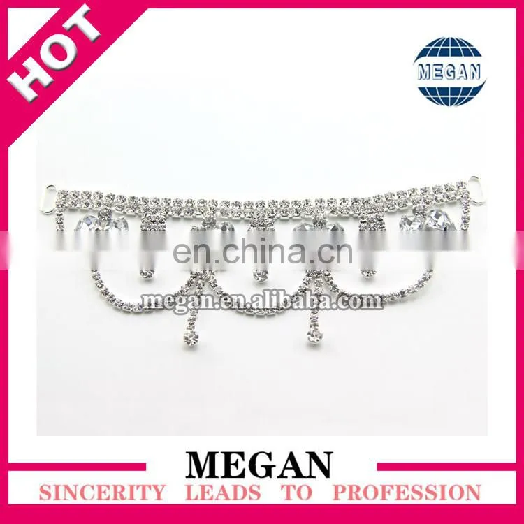 High quality Rhinestone Connector with Sparkle gems and metal base