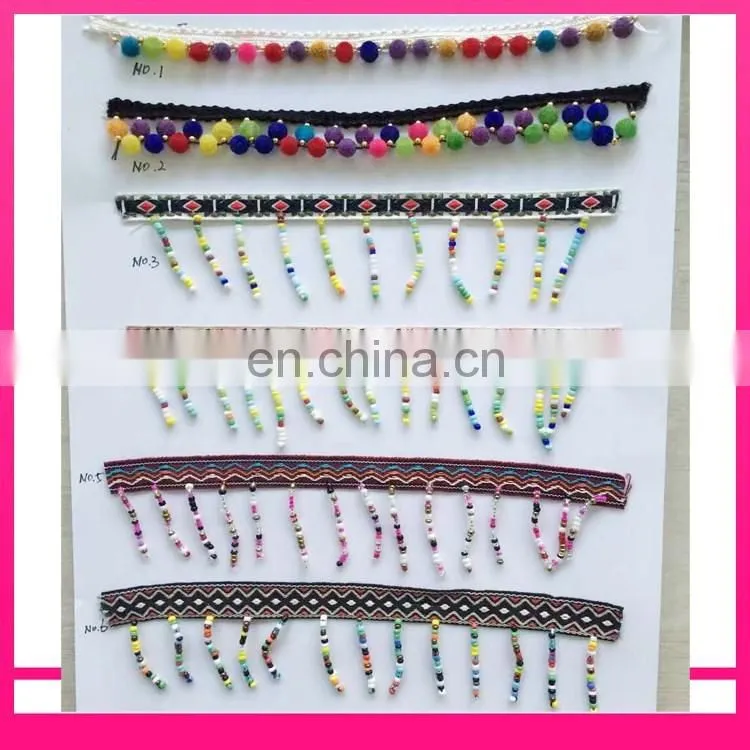 beaded tassel fringe trim hea195