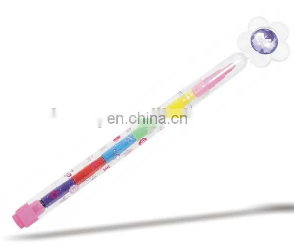 multi- crayon crayon pen 7 colors insect push crayon