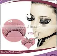 long thick cosmetic synthetic fiber false eyelashes