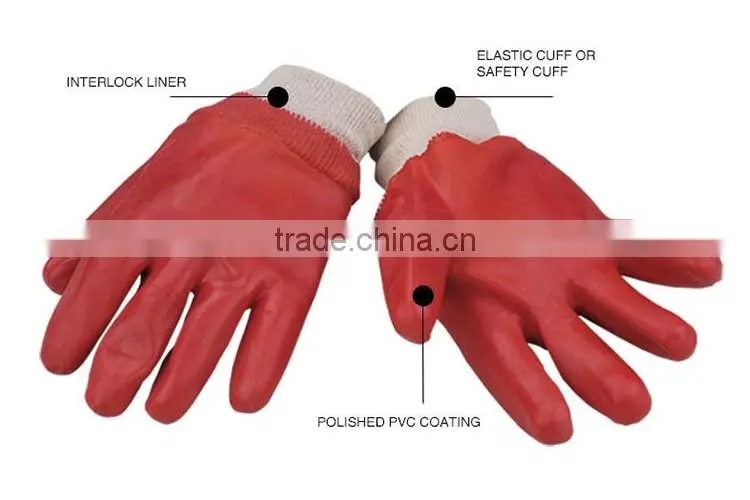 nylon nitrile coated working gloves,double dipped pvc gloves LG061