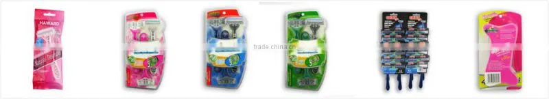 D318L women face clean triple blade shaving razor