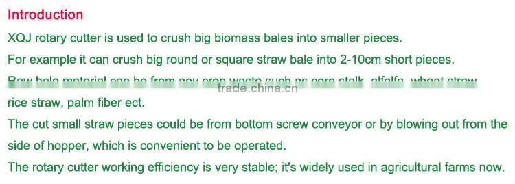 straw grass rotary cutter(1-3ton/h)