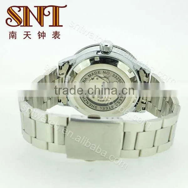 SNT-ME022 skeleton custom mechanical watch stainless steel wrist watch