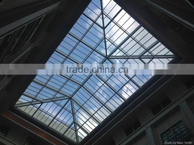 Architectural design large span steel structure atrium