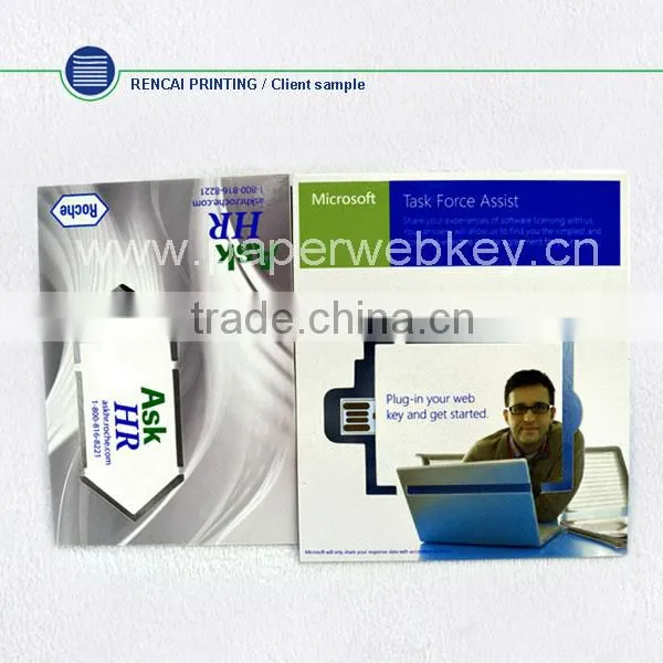 Webkey with Customized Promotional Paper Printing