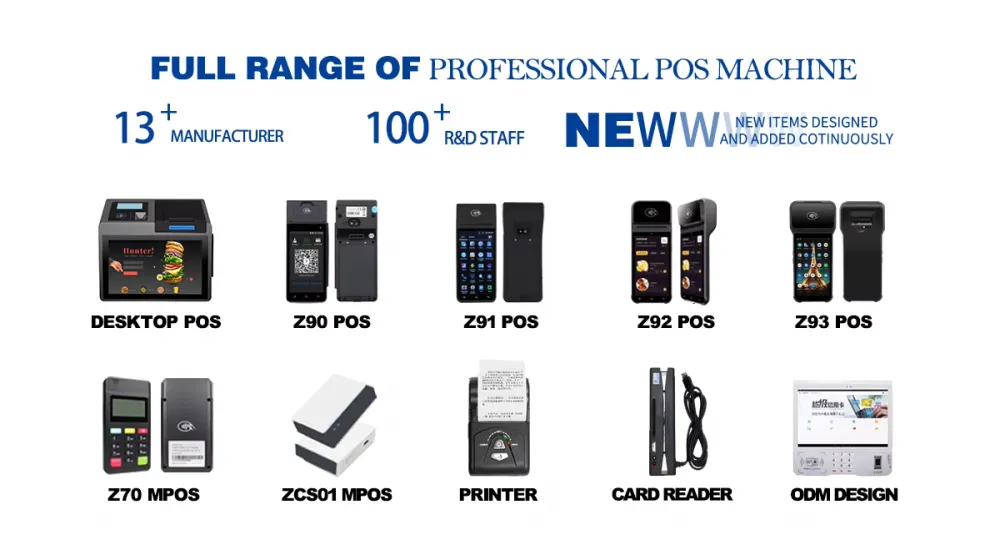 Z100 cash register for food court stall payment system