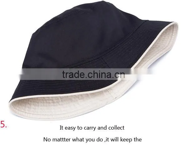 Hat Fashion 2015 Customized Cotton Plain Bucket Hat Wholesale / Custom Bucket Hat Wirh Your Logo