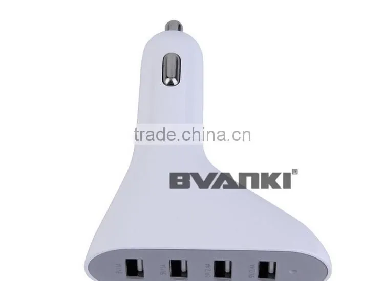 USB Car Charger Adapter Auto Universal 4 Port 2.4A For iPhone, 12v 2.4A car battery charger For Mobile Phone made in china