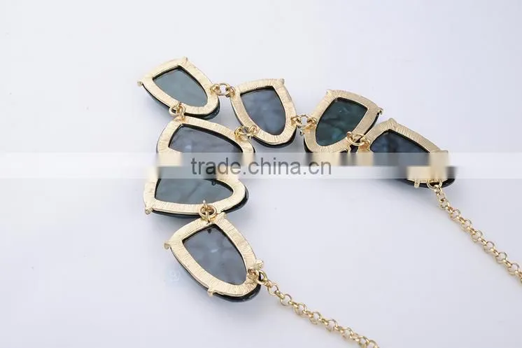 Newest design fashion women jewelry charm chunky necklace spring and summer necklace
