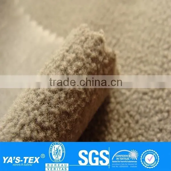 2 layers grey bamboo fabric bamboo polar fleece fabric bonding fabric for winter sportswear Bedding