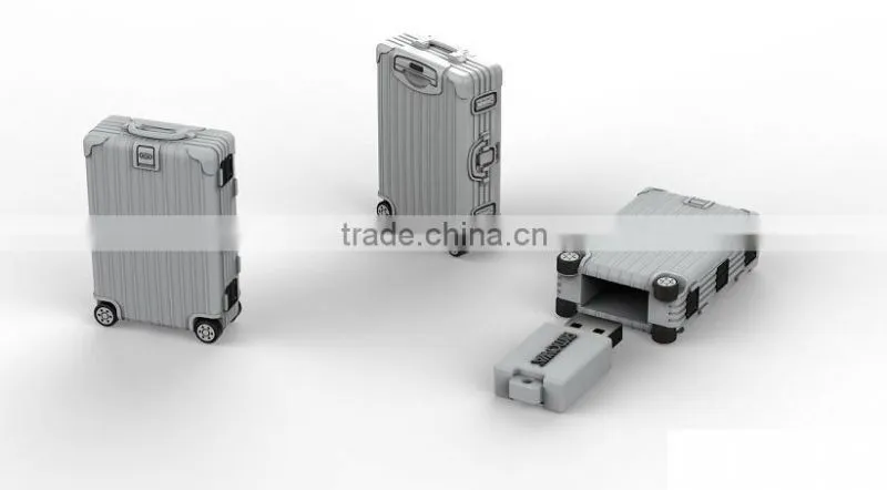 Fashion suitcase USB pen drive custom shape USB