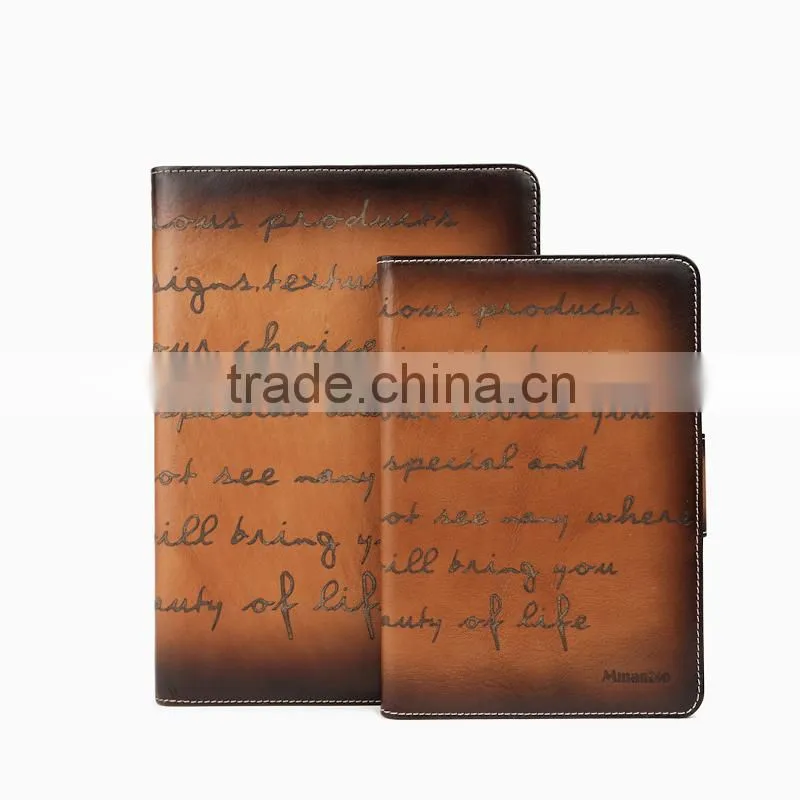 Customized size and shapes pu leather printing case for ipad 2 3 4 5