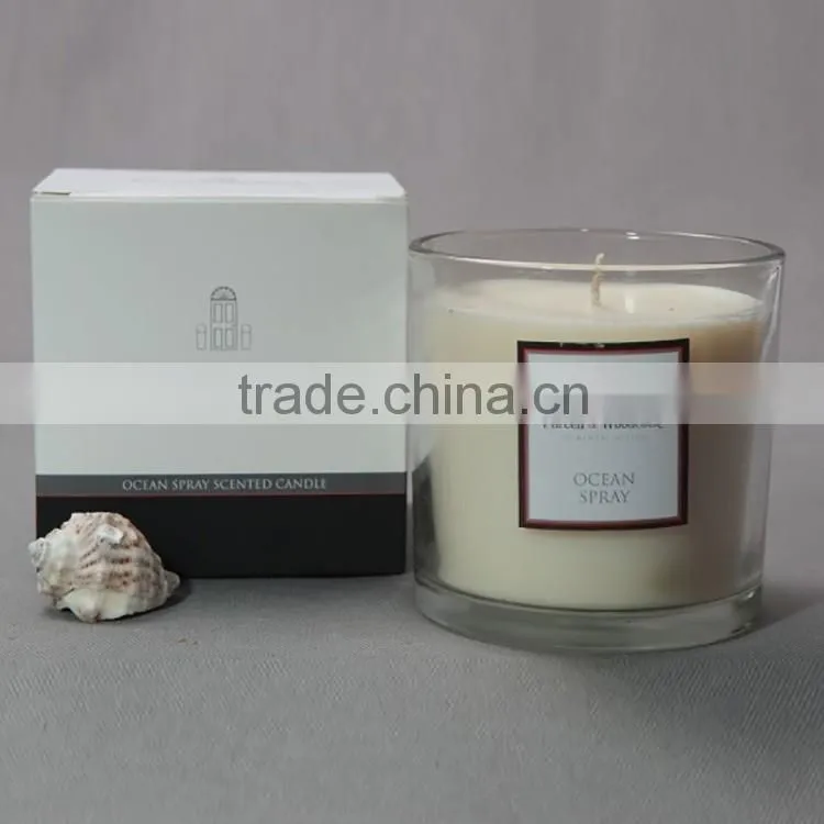 Custom scented soybean candle with carboard gift box