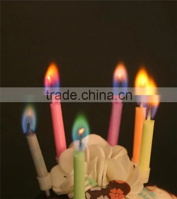 color flame birthday candles