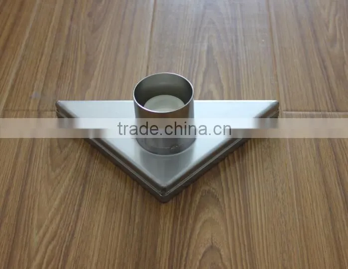 2015 stainless steel triangle drain with vertical outlet