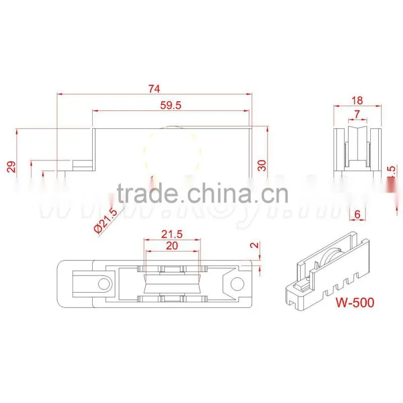 PVC window wheel, Sliding window roller