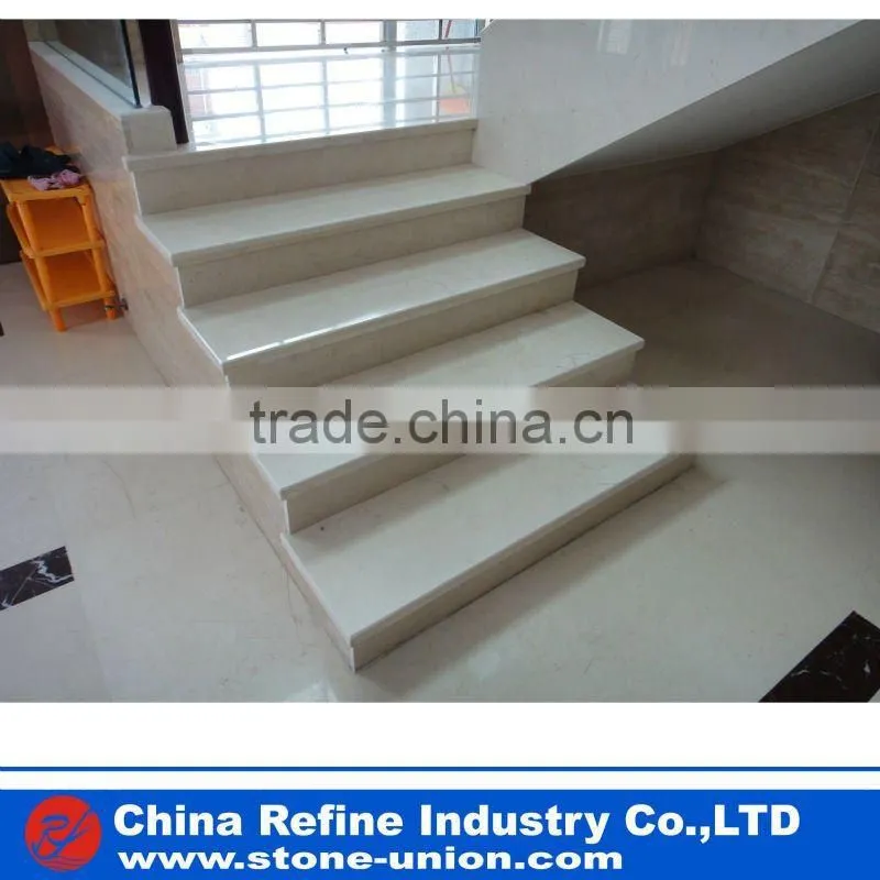 Beige marble stone stair