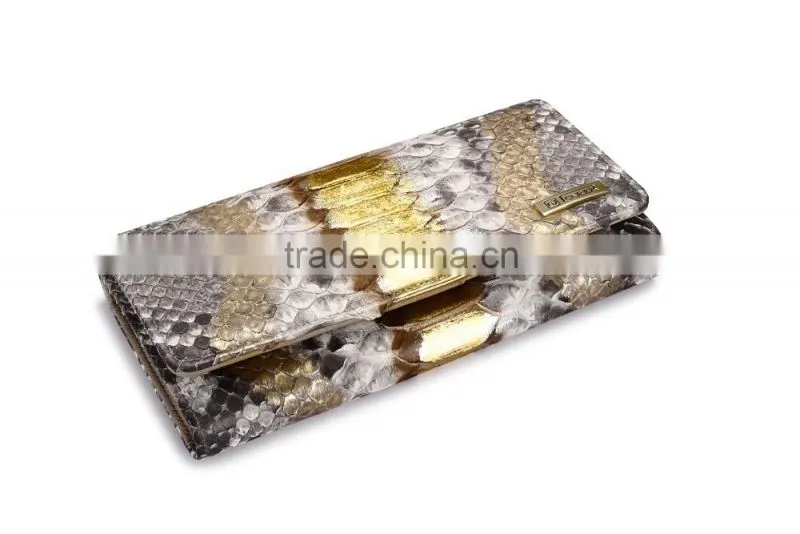 Original ICARER Real Python Leather Wallet Bag Clutch MT-5509