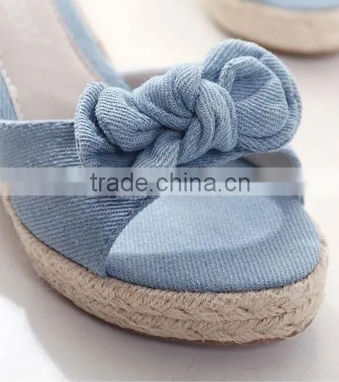 2014 New style fashion women wedge summer slipper