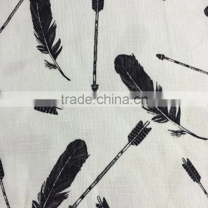 Polyester printed fabrics for woman shirt