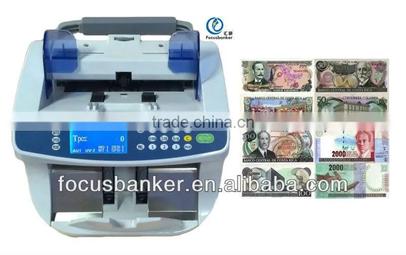 (Attractive Price! ! !) Money Checking Machine with UV/MG/MT Counterfeit Detection for Costa Rican colon(CRC) Currency