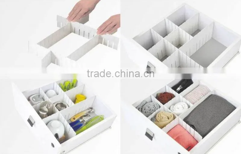 PP 44*13*1.4 Kitchen gadgets drawer separator/adjustable plastic storage box/plastic drawer storage box