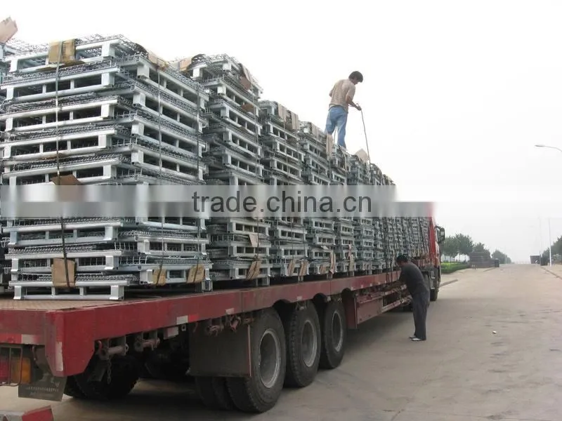 Stackable steel wire mesh storage cage