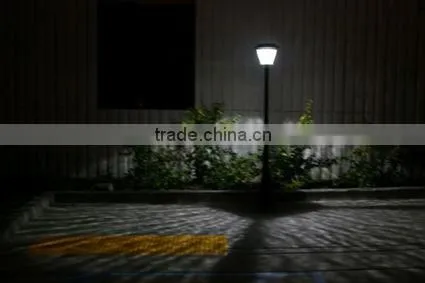 Wall/Deck/Post Mount Outdoor Black Motion Activated Solar Powered LED Lantern Head