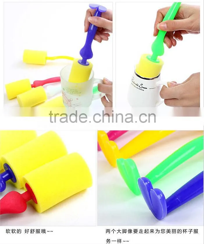 M059 Interesting cartoon washing brush sponge Clean cup brush glass brush