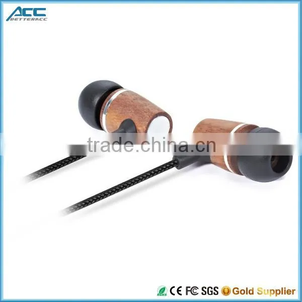 Super Bass Bamboo Wood Earphones