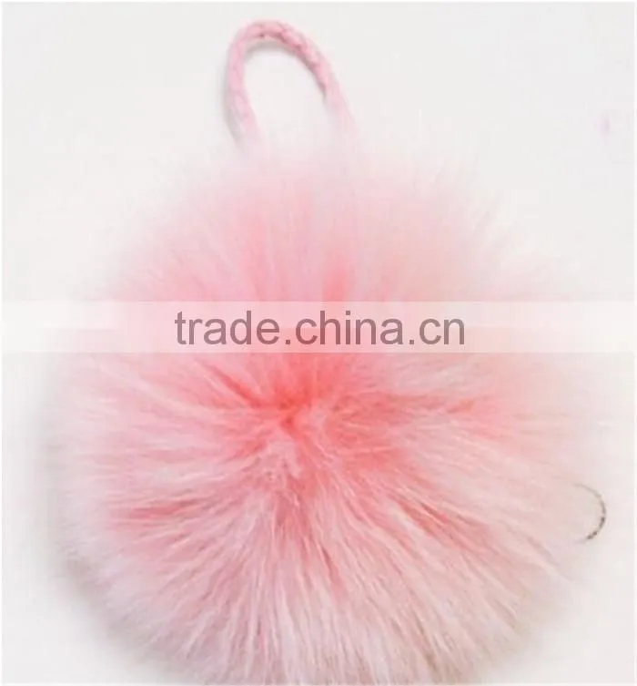 100% genuine fox fur ball for keychain bag car pendent