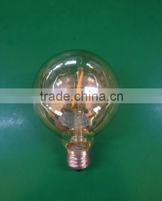 G80/g95 2watt 6w 8w 4w led filament bulb globe light amber glass E27 warm white 230V CE rohs