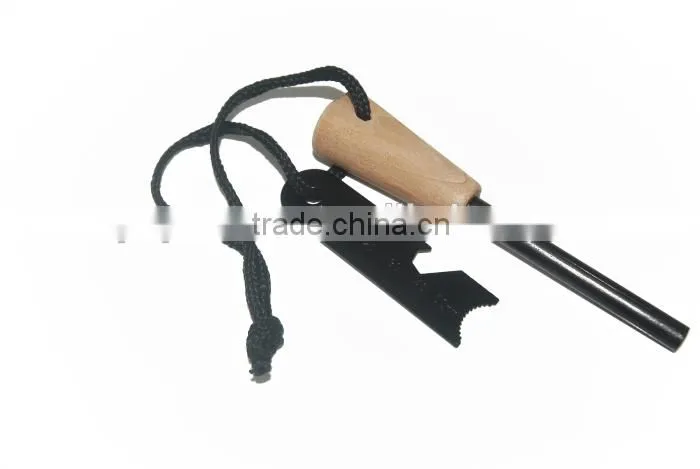 2014 New camping Survival Wood Fire Starter Survival wooden Flint