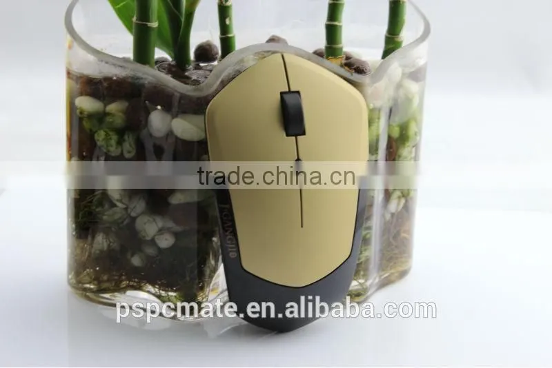 Gold surface 2.4G wireless mouse for Macbook windows xp vista 7 laptop PC travel