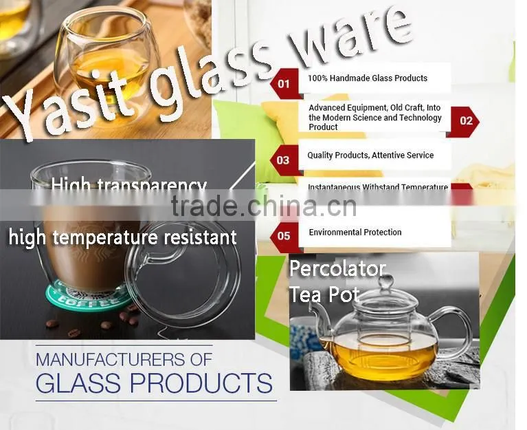 good quality glass tea pot with stainless steel strainer for coffee or tea