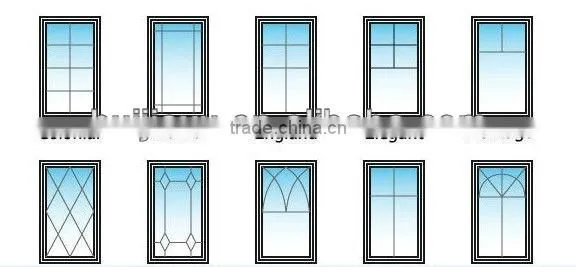 60 80 88 Series Glass UPVC Window And Door Profile door